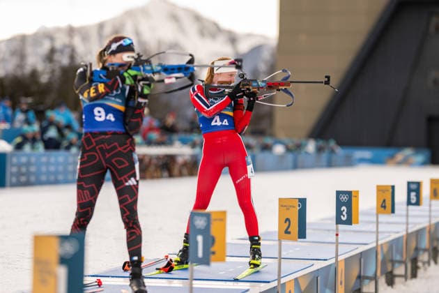 260208 Franziska Preuss of Germany and Maren Kirkeeide of Norway competes in biathlon mixed relay during day 2 of the 2026 Winter Olympics on February 8, 2026 in Anterselva. Photo: Mathias Bergeld BILDBYRAN kod MB MB1316 skidskytte biathlon skiskyting Olympic Games, Olympische Spiele, Olympia, OS olympics winter olympics os ol olympiska spel vinter-os olympiske leker milano cortina 2026 milan cortina 2026 milano cortina 2026 olympic games milano cortina 2026 winter olympic games milano cortina-os milano cortina-ol vinter-ol 2 bbeng mixed relay stafett mixedstafett norge norway tyskland *** 260208 Franziska Preuss of Germany and Maren Kirkeeide of Norway competes in biathlon mixed relay during day 2 of the 2026 Winter Olympics on February 8, 2026 in Anterselva Photo Mathias Bergeld BILDBYRAN code MB MB1316 biathlon biathlon biathlon olympic games olympics olympics winter olympics os ol olympiska spel vinter os olympiske leker milano cortina 2026 milan cortina 2026 milano cortina 2026 olympic games milano cortina 2026 winter olympic games milano cortina os milano cortina ol vinter ol 2 bbeng mixed relay relay mixedstafett norge norway tyskland  Copyright: MATHIASxBERGELD BB260208MB096