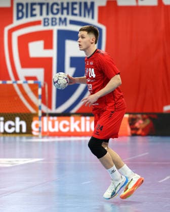 08.02.2026, Deutschland, Bietigheim Handball SG BBM Bietigheim vs. HC Elbflorenz 2006, Neuzugang Maxim Orlov (BBM)