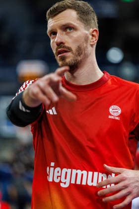 easycredit BBL, MLP Academics Heidelberg - FC Bayern München Basketball, 08.02.2026 Andreas Obst (FC Bayern München Basketball, 13) beim Warmup Spiel der easycredit BBL MLP Academics Heidelberg - FC Bayern München Basketball; am 19. Spieltag der Saison 25 26 im SNP Dome in Heidelberg am 08.02.2026 Copyright: xBEAUTIFULxSPORTS Hahnex