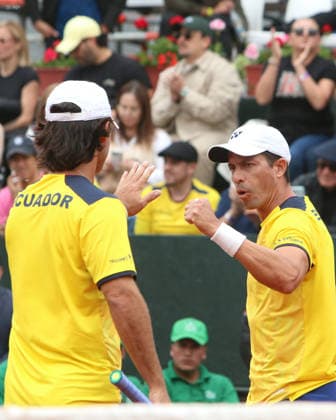 COPA DAVIS DOBLES ECUADOR VS AUSTRALIA Quito, domingo 8 de febrero del 2026 Copa Davis, primera ronda de clasificacion entre Ecuador vs. Australia, en el Quito Tenis Golf Club. Dobles Diego Hidalgo y Gonzalo Escobar (ECU) VS. Jordan Thompson y Rinky Hijikata (AUS ) Fotos : API Rolando Enriquez Quito Pichincha Ecuador Copyright: xROLANDOxENRIQUEZx
