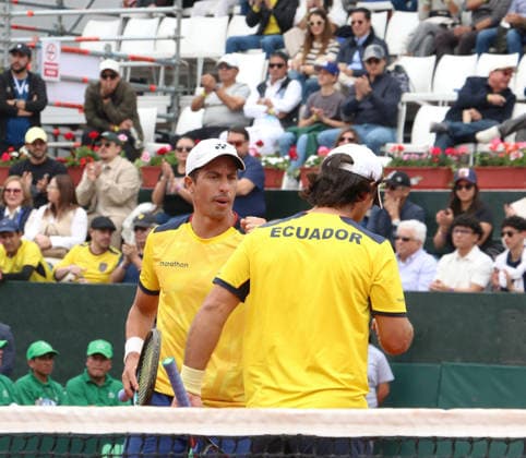 COPA DAVIS DOBLES ECUADOR VS AUSTRALIA Quito, domingo 8 de febrero del 2026 Copa Davis, primera ronda de clasificacion entre Ecuador vs. Australia, en el Quito Tenis Golf Club. Dobles Diego Hidalgo y Gonzalo Escobar (ECU) VS. Jordan Thompson y Rinky Hijikata (AUS ) Fotos : API Rolando Enriquez Quito Pichincha Ecuador Copyright: xROLANDOxENRIQUEZx