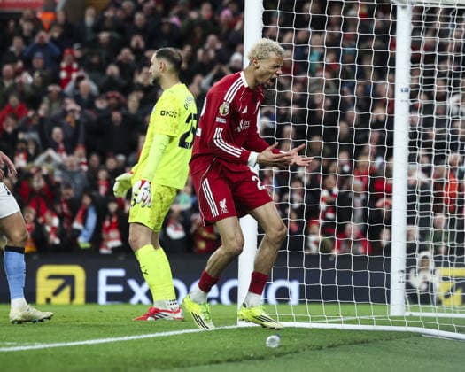 Liverpool v Manchester City, FA Premier League 08.02.26 Liverpool v Manchester City, FA Premier League Bradley Ormesher The Times Hugo Ekitiké of Liverpool missed chance  Copyright: xBradleyxOrmesherx NINTCHDBPICT001057460690
