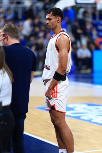 RECORD DATE NOT STATED Szene mit Oscar da Silva (1; FC Bayern Basketball) auf dem Spielfeld im SNP-Dome easyCredit BBL: MLP Academics Heidelberg – FC Bayern München Basketball - 08.02.2026 Copyright: xMichaelxGelhardtx
