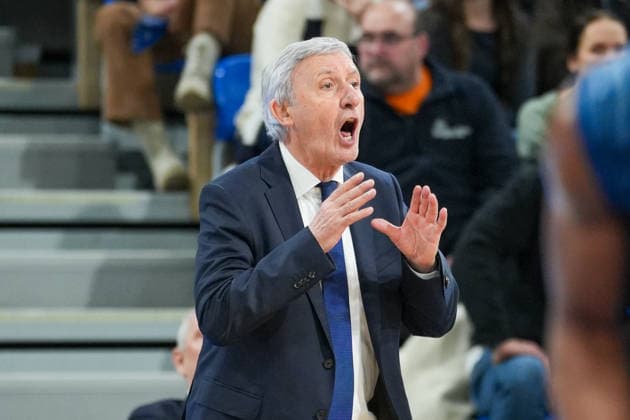 Basketball: easyCredit BBL, 19. Spieltag, MLP Academics Heidelberg - FC Bayern München Basketball am 08.02.2026 in Heidelberg (SNP Dome), Deutschland, Saison 2025 2026: Svetislav Pesic (Headcoach, FCB) im Fokus. Heidelberg SNP Dome Deutschland Copyright: xChristophxKinzingerx