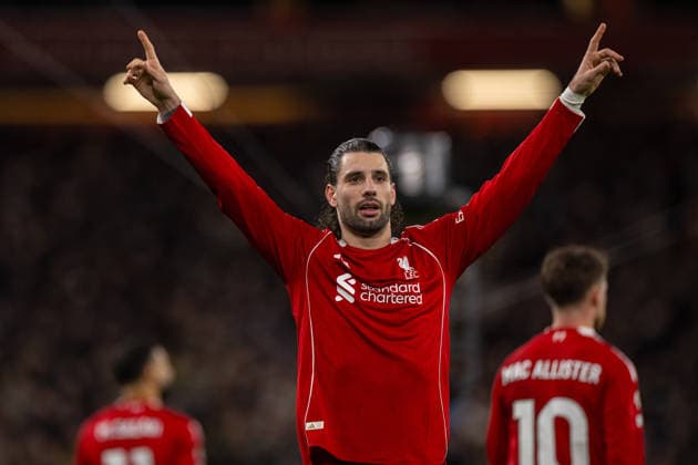 Football - FA Premier League - Liverpool FC v Manchester City FC LIVERPOOL, ENGLAND - Sunday, February 8, 2026: Liverpool s Dominik Szoboszlai celebrates after scoring the first goal during the FA Premier League match between Liverpool FC and Manchester City FC at Anfield. (Photo by David Rawcliffe Propaganda) LIVERPOOL Anfield MERSEYSIDE ENGLAND  Copyright: xDavidxRawcliffex P2026-02-08-Liverpool_Man_City-99