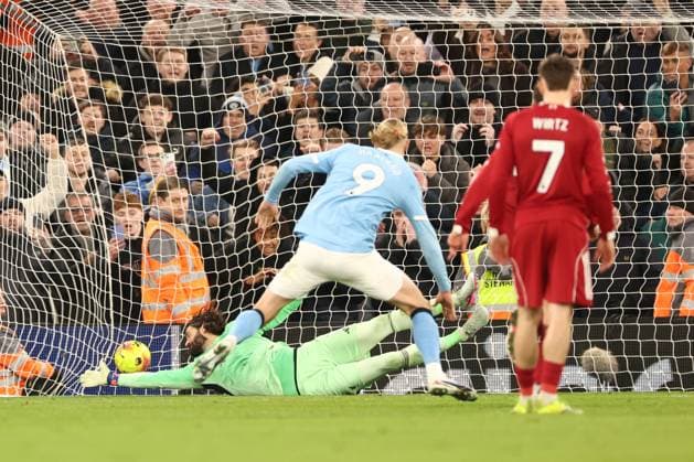 Erling Haaland of Manchester City scores a goal and celebrates 1-2. Liverpool v Manchester City, Premier League, Football, Anfield, Liverpool, UK - 08 Feb 2026Liverpool Anfield United Kingdom EDITORIAL USE ONLY No use with unauthorised audio, video, data, fixture lists, club league logos or live services. Online in-match use limited to 120 images, no video emulation. No use in betting, games or single club league player publications. Copyright: xRyanxBrowne Shutterstockx 16524446cx