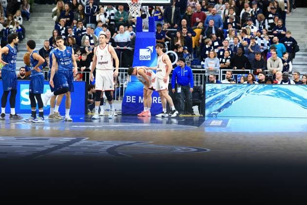 RECORD DATE NOT STATED Szene mit Johannes Voigtmann (7; FC Bayern Basketball), Marcel Keßen (15; MLP Academics Heidelberg), Dusan Neskovic (7; MLP Academics Heidelberg) und Justinian Jessup (10; FC Bayern Basketball) am Spielfeldrand easyCredit BBL: MLP Academics Heidelberg – FC Bayern München Basketball - 08.02.2026 Copyright: xMichaelxGelhardtx