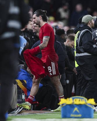 Liverpool v Manchester City, FA Premier League 08.02.26 Liverpool v Manchester City, FA Premier League Bradley Ormesher The Times Dominik Szoboszlai of Liverpool sent off in injury time  Copyright: xBradleyxOrmesherx NINTCHDBPICT001057468854