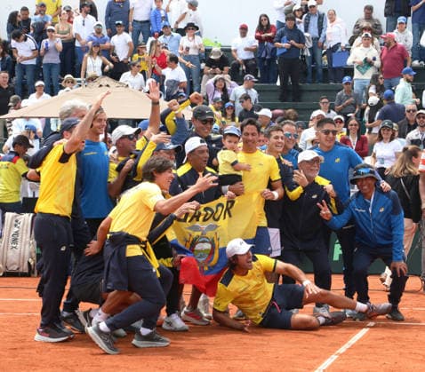 COPA DAVIS DOBLES ECUADOR VS AUSTRALIA Quito, domingo 8 de febrero del 2026 Copa Davis, primera ronda de clasificacion entre Ecuador vs. Australia, en el Quito Tenis Golf Club. Dobles Diego Hidalgo y Gonzalo Escobar (ECU) VS. Jordan Thompson y Rinky Hijikata (AUS ) Fotos : API Rolando Enriquez Quito Pichincha Ecuador Copyright: xROLANDOxENRIQUEZx