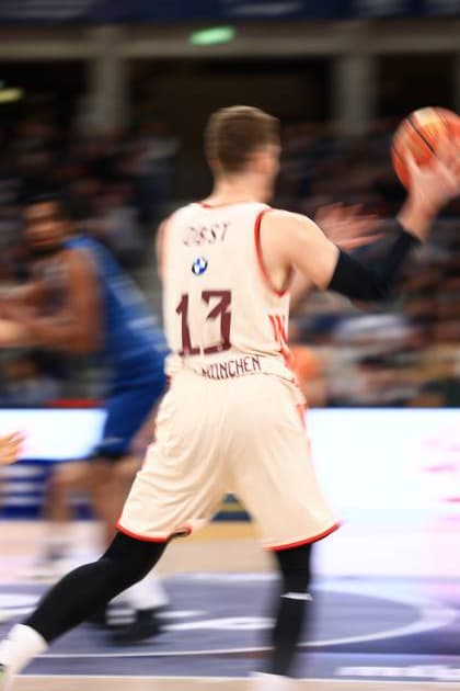 RECORD DATE NOT STATED Spielaktion mit Kilian Maurice Fischer (17; FC Bayern Basketball) in weißem Trikot easyCredit BBL: MLP Academics Heidelberg – FC Bayern München Basketball - 08.02.2026 Copyright: xMichaelxGelhardtx