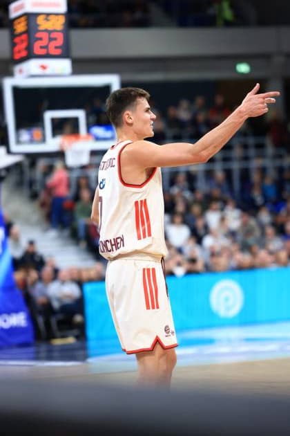 RECORD DATE NOT STATED Spielaktion mit Vladimir Lucic (11; FC Bayern Basketball) auf dem Spielfeld easyCredit BBL: MLP Academics Heidelberg – FC Bayern München Basketball - 08.02.2026 Copyright: xMichaelxGelhardtx