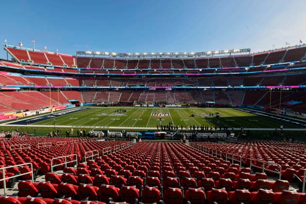 A general view or the stadium prior to kickoff during the NFL, American Football Herren, USA Super Bowl 60 LX football game between the New England Patriots and the Seattle Seahawks in Santa Clara, CA on Feb 8, 2026 CSM. NFL 2026: Super Bowl LX FEB 08  - ZUMAc04_ 20260208_faf_c04_002 Copyright: xCharlesxBausx