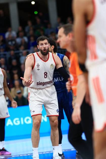 RECORD DATE NOT STATED Szene mit Leon Kratzer (8; FC Bayern Basketball) auf dem Spielfeld easyCredit BBL: MLP Academics Heidelberg – FC Bayern München Basketball - 08.02.2026 Copyright: xMichaelxGelhardtx