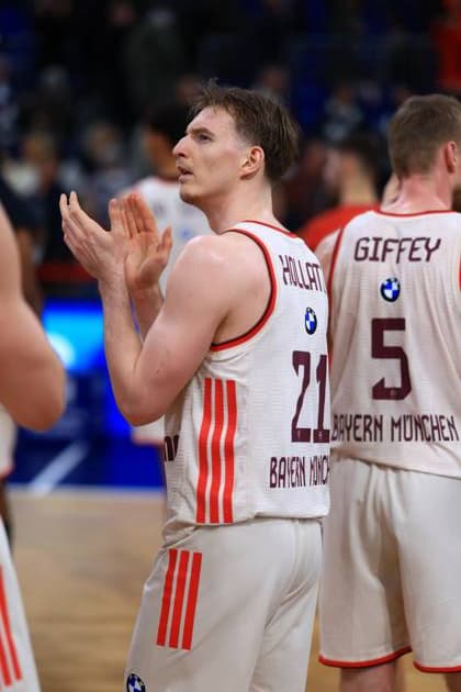 RECORD DATE NOT STATED Szene mit Mateo Seric (21; MLP Academics Heidelberg) und 5; MLP Academics Heidelberg in weißen Trikots easyCredit BBL: MLP Academics Heidelberg – FC Bayern München Basketball - 08.02.2026 Copyright: xMichaelxGelhardtx
