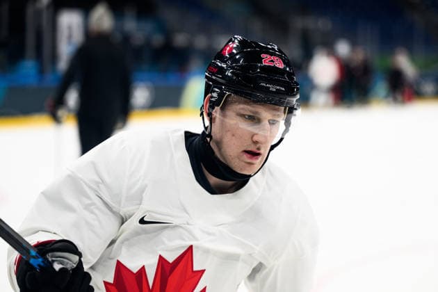 260208 Nathan MacKinnon of Canada at an Ice hockey, Eishockey practice session during day 2 of the 2026 Winter Olympics on February 8, 2026 in Milan. Photo: Carl Sandin BILDBYRAN kod CS CS0860 ishockey ice hockey Olympic Games, Olympische Spiele, Olympia, OS olympics winter olympics os ol olympiska spel vinter-os olympiske leker milano cortina 2026 milan cortina 2026 milano cortina 2026 olympic games milano cortina 2026 winter olympic games milano cortina-os milano cortina-ol vinter-ol 2 bbeng *** 260208 Nathan MacKinnon of Canada at an ice hockey practice session during day 2 of the 2026 Winter Olympics on February 8, 2026 in Milan Photo Carl Sandin BILDBYRAN code CS CS0860 ice hockey olympic games olympics winter olympics os ol olympiska spel vinter os olympiske leker milano cortina 2026 milan cortina 2026 milano cortina 2026 olympic games milano cortina 2026 winter olympic games milano cortina os milano cortina ol vinter ol 2 bbeng  Copyright: CARLxSANDIN BB260208CS166