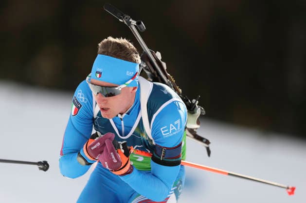 (260208) -- ANTERSELVA, Feb. 8, 2026 -- Lukas Hofer of Italy competes during the biathlon mixed relay 4 x 6km (M+W) at the Milan-Cortina 2026 Olympic Winter games, Winterspiele,Spiele, Summer games in Anterselva, Italy, Feb. 8, 2026. ) (MICO2026)ITALY-ANTERSELVA-OLYMPIC WINTER GAMES-BIATHLON-MIXED RELAY 4 x 6KM (M+W) ZhangxTao 