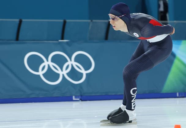 (260208) -- MILAN, Feb. 8, 2026 -- Metodej Jilek of the Czech Republic competes during the Speed skating, Eisschnelllauf men s 5000m match at the Milan-Cortina 2026 Olympic Winter games, Winterspiele,Spiele, Summer games in Milan, Italy, Feb. 8, 2026. ) (MICO2026)ITALY-MILAN-OLYMPIC WINTER GAMES-SPEED SKATING-MEN S 5000M DuxXiaoyi 