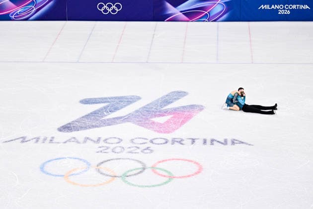 Anastasiia METELKINA & Luka BERULAVA (GEO), during Team Event - Pair Skating Free Skating, at the Olympic Winter games, Winterspiele,Spiele, Summer games Milano Cortina 2026, at Milano Ice Skating Arena, on February 8, 2026 in Milan, Italy. Noxthirdxpartyxsales  aflo_318988291