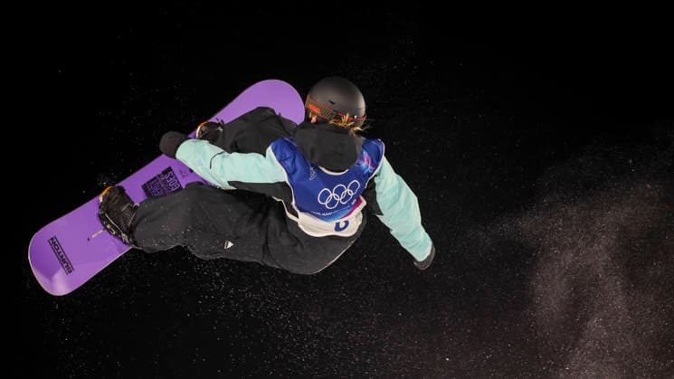 OLYMPICS - Winter Olympic Games, Olympische Spiele, Olympia, OS Milano Cortina 2026 LIVIGNO,ITALY,08.FEB.26 - OLYMPICS, SNOWBOARD - Winter Olympic Games Milano Cortina 2026, Big Air, qualification, women. Image shows Hanna Karrer (AUT).  GEPAxpictures xHaraldxSteiner