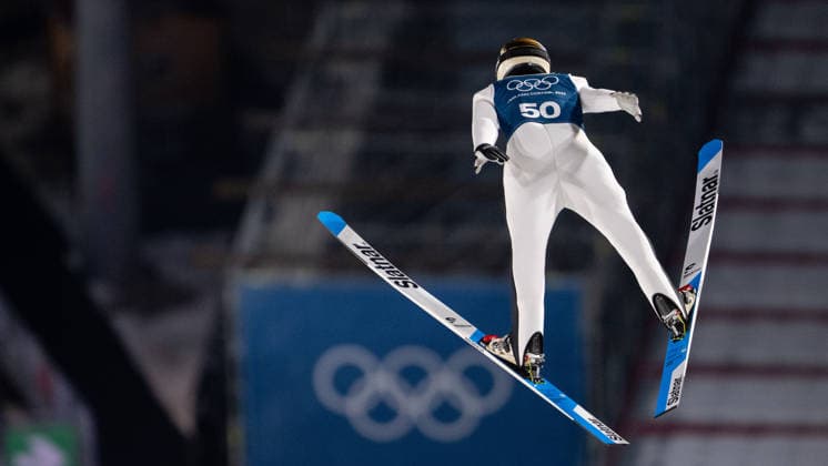 OLYMPICS - Winter Olympic Games, Olympische Spiele, Olympia, OS Milano Cortina 2026 VAL DI FIEMME,ITALY,08.FEB.26 - OLYMPICS, Ski jumping, Skispringen, Ski, nordisch - Winter Olympic Games Milano Cortina 2026, normal hill, men, training. Image shows Domen Prevc (SLO).  GEPAxpictures xOliverxLerch