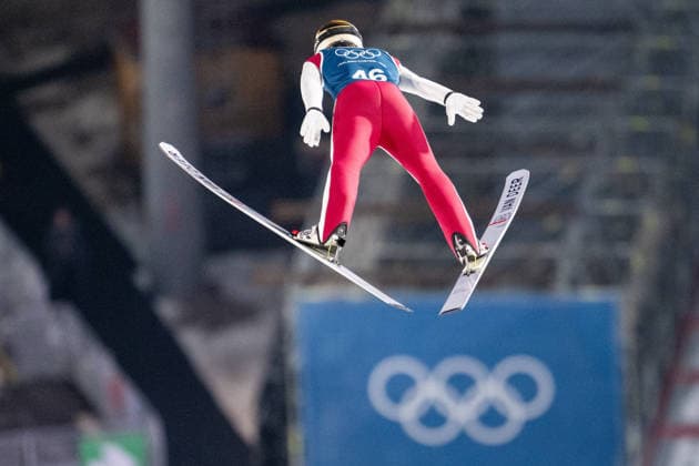 OLYMPICS - Winter Olympic Games, Olympische Spiele, Olympia, OS Milano Cortina 2026 VAL DI FIEMME,ITALY,08.FEB.26 - OLYMPICS, Ski jumping, Skispringen, Ski, nordisch - Winter Olympic Games Milano Cortina 2026, normal hill, men, training. Image shows Daniel Tschofenig (AUT).  GEPAxpictures xOliverxLerch