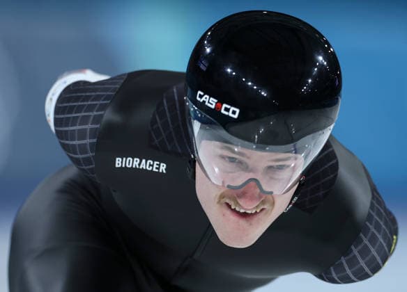 (260208) -- MILAN, Feb. 8, 2026 -- Fridtjof Petzold of Germany competes during the Speed skating, Eisschnelllauf men s 5000m match at the Milan-Cortina 2026 Olympic Winter games, Winterspiele,Spiele, Summer games in Milan, Italy, Feb. 8, 2026. ) (MICO2026)ITALY-MILAN-OLYMPIC WINTER GAMES-SPEED SKATING-MEN S 5000M LixJing 