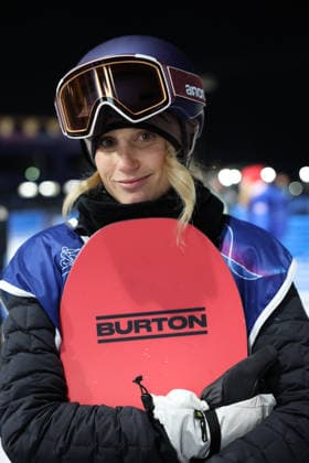 OLYMPICS - Winter Olympic Games, Olympische Spiele, Olympia, OS Milano Cortina 2026 LIVIGNO,ITALY,08.FEB.26 - OLYMPICS, SNOWBOARD - Winter Olympic Games Milano Cortina 2026, Big Air, qualification, women. Image shows Anna Gasser (AUT).  GEPAxpictures xHaraldxSteiner