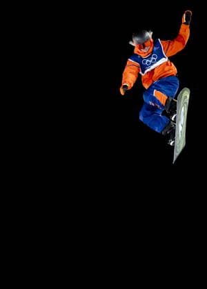 LIVIGNO - Snowboarder Melissa Peperkamp during the big air qualifying event at the Milan Winter Olympics. IRIS VAN DEN BROEK ANP xVIxANPxSportx xxANPxIVx 550058155 originalFilename: 550058155.jpg