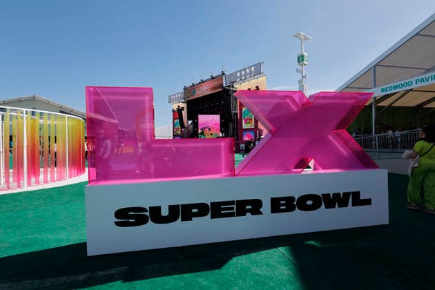 SANTA CLARA, CA - FEBRUARY 08: Super Bowl LX display prior to the start of the Seattle Seahawks versus the New England Patriots Super Bowl LX game on February 8, 2026, at Levi s Stadium in Santa Clara, CA. (Photo by Bob Kupbens Icon Sportswire) NFL, American Football Herren, USA FEB 08 Super Bowl LX Seahawks vs Patriots EDITORIAL USE ONLY Icon2602081224
