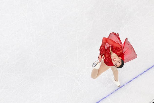 (260208) -- MILAN, Feb. 8, 2026 -- Madeline Schizas of Canada competes during the Figure skating, Eiskunstlauf team event women single skating free skating of the Milan-Cortina 2026 Olympic Winter games, Winterspiele,Spiele, Summer games in Milan, Italy, Feb. 8, 2026. ) (MICO2026)ITALY-MILAN-OLYMPIC WINTER GAMES-FIGURE SKATING TEAM EVENT-WOMEN SINGLE SKATING-FREE SKATING ChenxYichen 