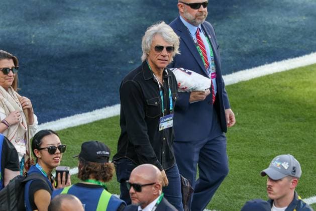 Saenger Jon Bon Jovi, New England Patriots vs. Seattle Seahawks, Super Bowl, LX, Football, NFL, American Football Herren, USA 08.02.2026 Santa Clara Kalifornien Vereinigte Staaten