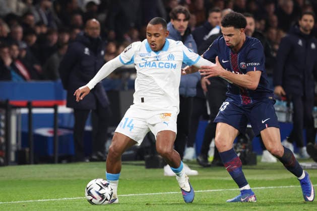 FOOTBALL : Paris Saint Germain Vs Olympique de Marseille - Ligue 1 - 08 02 2026 Igor Paixao (Olympique de Marseille) Vs Warren Zaire-Emery (PSG) ParisFrance  Copyright: xMichaelxBaucherx