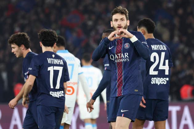 FOOTBALL : Paris Saint Germain Vs Olympique de Marseille - Ligue 1 - 08 02 2026 Joie - But de Khvicha Kvaratskhelia (PSG) ParisFrance  Copyright: xMichaelxBaucherx