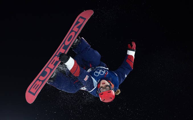 OLYMPICS - Winter Olympic Games, Olympische Spiele, Olympia, OS Milano Cortina 2026 LIVIGNO,ITALY,08.FEB.26 - OLYMPICS, SNOWBOARD - Winter Olympic Games Milano Cortina 2026, Big Air, qualification, women. Image shows Hahna Norman (USA).  GEPAxpictures xHaraldxSteiner