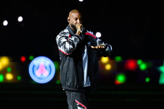 FOOTBALL : PSG vs Marseille - Ligue1 - 08 02 2026 Booba performs before the Ligue 1 match between Paris Saint Germain and Olympique Marseille at Parc Des Princes on February 08 , 2026 in Paris, France. ( Photo by Federico Pestelini PsnewZ ) - ParisFrance  Copyright: xFedericoxPestelinix
