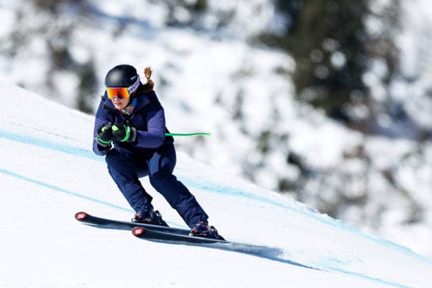 OLYMPICS - Winter Olympic Games, Olympische Spiele, Olympia, OS Milano Cortina 2026 CORTINA D AMPEZZO,ITALY,08.FEB.26 - OLYMPICS, ALPINE SKIING - Winter Olympic Games Milano Cortina 2026, downhill, women. Image shows camera racer Tina Maze (Eurosport).  GEPAxpictures xMaticxKlansek