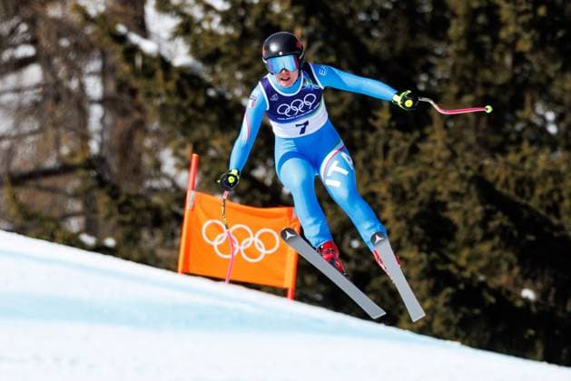 OLYMPICS - Winter Olympic Games, Olympische Spiele, Olympia, OS Milano Cortina 2026 CORTINA D AMPEZZO,ITALY,08.FEB.26 - OLYMPICS, ALPINE SKIING - Winter Olympic Games Milano Cortina 2026, downhill, women. Image shows Nicol Delago (ITA).  GEPAxpictures xMaticxKlansek