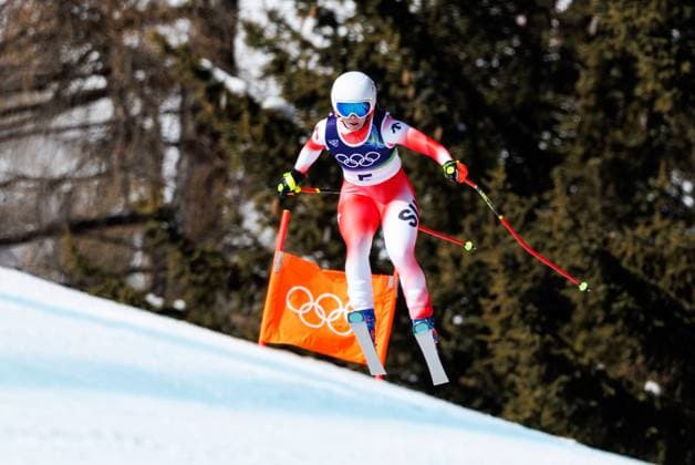 OLYMPICS - Winter Olympic Games, Olympische Spiele, Olympia, OS Milano Cortina 2026 CORTINA D AMPEZZO,ITALY,08.FEB.26 - OLYMPICS, ALPINE SKIING - Winter Olympic Games Milano Cortina 2026, downhill, women. Image shows Janine Schmitt (SUI).  GEPAxpictures xMaticxKlansek