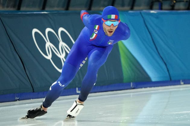 Milano Cortina, 2026 , Winter Olympic Games, Olympische Spiele, Olympia, OS Olympische Winter-Olympische spiele 2026 , Speedskating, Eisschnelllauf , 5000m Finale Men Männer, Michaele Malfatti Italien Italy Photocopyright Gladys Chai von der Laage *** Milano Cortina, 2026 , Winter Olympic Games, Winter Olympic Games 2026 , Speed Skating, Speed Skating , 5000m Final Men Men, Michaele Malfatti Italy Italy Photocopyright Gladys Chai von der Laage