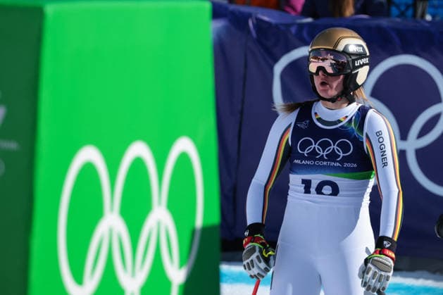 GIOCHI OLIMPICI - Olimpiadi Invernali Milano-Cortina 2026 - Alpine Skiing Women s Downhill Milano Cortina 2026 - XXV Olympic Winter games, Winterspiele,Spiele, Summer games Cortina D Ampezzo - Italy 8 February,2026 Alpine skiing - Women s Downhill AICHER Emma (GER) Cortina D Ampezzo Italy  Copyright: xIPAxSport ABACAx