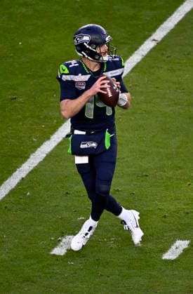 Seattle Seahawks quarterback Sam Darnold (14) during the 1st half NFL, American Football Herren, USA Super Bowl 60 LX football game between the New England Patriots and the Seattle Seahawks in Santa Clara, CA on Feb 8, 2026 CSM. NFL 2026: Super Bowl LX FEB 08  - ZUMAc04_ 20260208_faf_c04_145 Copyright: xCharlesxBausx