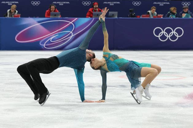 February 8, 2026, Milan, Lombardy, Italy: ANASTASIIA METELKINA and LUKA BERULAVA of Georgia in the Pairs Free Program of the Figure skating, Eiskunstlauf Team Event at the Milano Cortina 2026 Winter Olympic Games, Olympische Spiele, Olympia, OS Olympics 2026: Milano Cortina: Figure Skating Team Event  - ZUMAc179 20260208_oly_c179_251 Copyright: xMickaelxChavetx