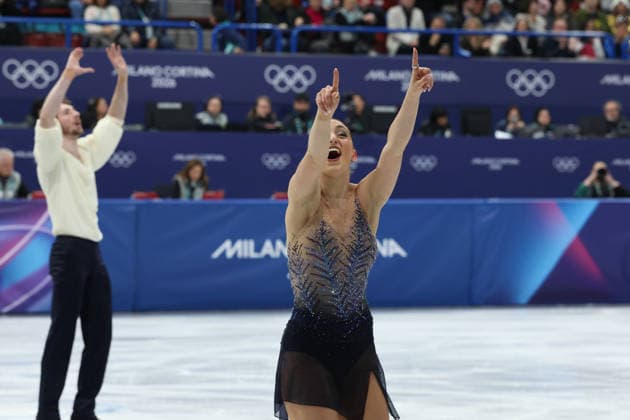 February 8, 2026, Milan, Lombardy, Italy: SARA CONTI and NICCOLO MACII of Italy in the Pairs Free Program of the Figure skating, Eiskunstlauf Team Event at the Milano Cortina 2026 Winter Olympic Games, Olympische Spiele, Olympia, OS Olympics 2026: Milano Cortina: Figure Skating Team Event  - ZUMAc179 20260208_oly_c179_255 Copyright: xMickaelxChavetx