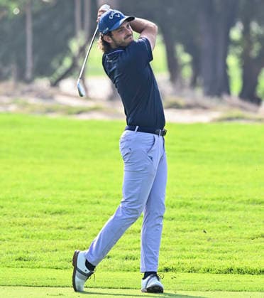 February 8, 2026, Doha, Qatar: Gregorio De Leo of Italy seen in action during fourth round of the Qatar Masters 2026 golf tournament at the Doha Golf Club. Qatar Masters 2026-Day Four In Doha - 08 Feb 2026  - ZUMAs197 20260208_aaa_s197_352 Copyright: xNoushadxVariyattiyakkalx