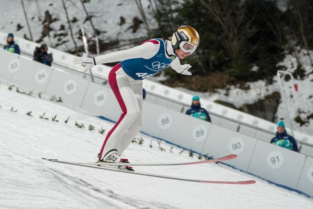 8th February 2026; Predazzo, Val di Fiemme, Italy: Milano Cortina 2026 Winter Olympics Ski jumping, Skispringen, Ski, nordisch men& x2019;s normal hill training TSCHOFENIG Daniel  PaoloxNucci Content restricted for UK based newspaper