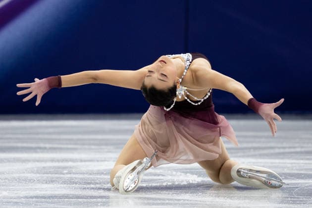 February 8, 2026, Cortina D ampezzo, Belluno, Italy: Japanese Kaori Sakamoto (JPN) performs in the Women Single Free Skating during the 2026 Winter Olympics at the Milano Ice Skating Arena on Sunday in Cortina d Ampezzo. Olympics 2026: Milano Cortina: Figure skating, Eiskunstlauf Team Women  - ZUMAj89_ 20260208_oly_j89_045 Copyright: xPaulxKitagakixJr.x