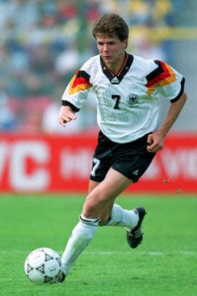 Scotland V Germany, UEFA EURO, EM, Europameisterschaft,Fussball 1992 Group 2 Andreas Moller of Germany on the ball during the UEFA Euro 1992 Group 2 match between Scotland and Germany at Idrottsparken on June 15, 1992 in Norrkoping, Sweden. Norrkoping Idrottsparken Sweden Sweden Copyright: xAllstarxPicturexLibraryxLtdx