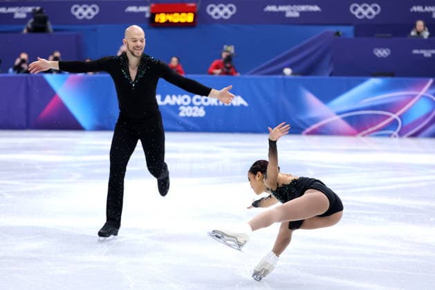 Ellie Kam & Danny O sha (USA), FEBRUARY 8, 2026 - Figure skating, Eiskunstlauf : Team Pairs Free Skating during the Milano Cortina 2026 Olympic Winter games, Winterspiele,Spiele, Summer games at Milano Ice Skating Arena in Milan, Italy. Noxthirdxpartyxsales  aflo_319044084