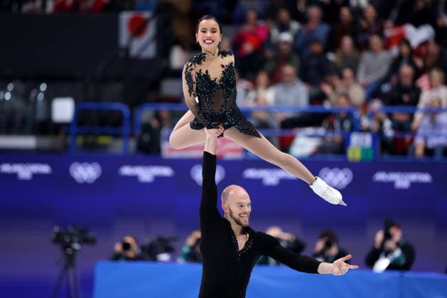 Ellie Kam & Danny O sha (USA), FEBRUARY 8, 2026 - Figure skating, Eiskunstlauf : Team Pairs Free Skating during the Milano Cortina 2026 Olympic Winter games, Winterspiele,Spiele, Summer games at Milano Ice Skating Arena in Milan, Italy. Noxthirdxpartyxsales  aflo_319044088