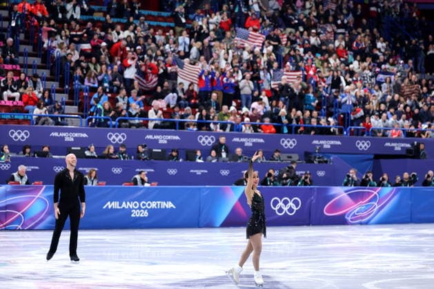 Ellie Kam & Danny O sha (USA), FEBRUARY 8, 2026 - Figure skating, Eiskunstlauf : Team Pairs Free Skating during the Milano Cortina 2026 Olympic Winter games, Winterspiele,Spiele, Summer games at Milano Ice Skating Arena in Milan, Italy. Noxthirdxpartyxsales  aflo_319044089